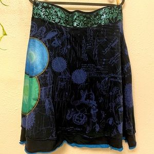 Desigual flared midi skirt